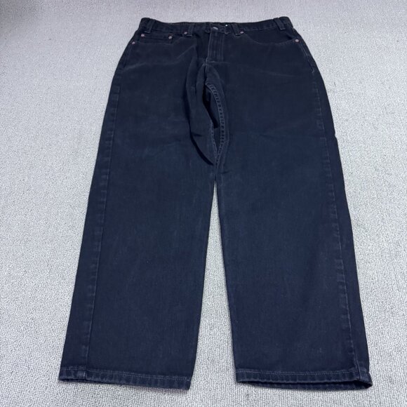 Levi’s Jeans 550 Relaxed Straight Black Pockets Size Men’s 38x30 - Picture 1 of 12